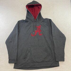 Men's Colosseum Heather Gray Alabama Crimson Tide Embroidered Pullover Hoodie